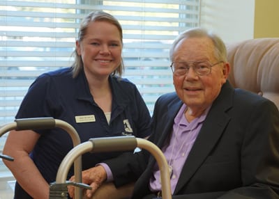 therapy patient with nurse